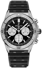 Breitling Chronomat B01 42 Sort/Gummi Ø42 mm AB0134721B1S2