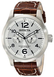 Invicta II Sølvfarvet/Læder Ø48 mm 0765